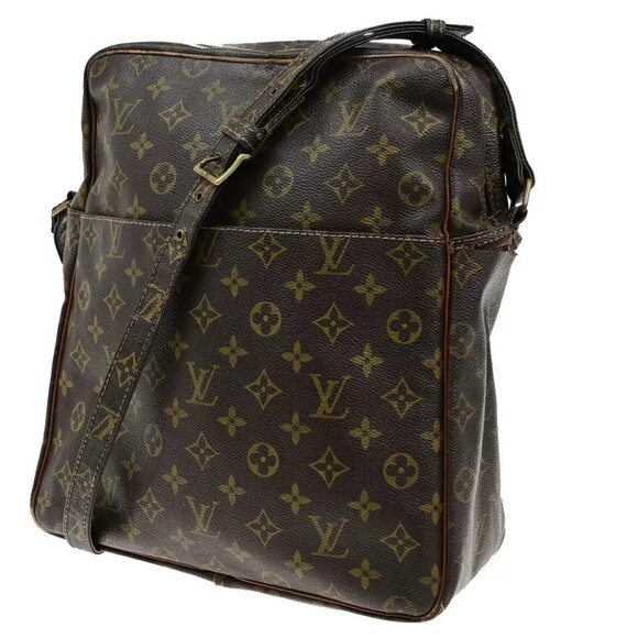LOUIS VUITTON Marceau Shoulder Bag Monogram Leather Brown France M40264 07EE028